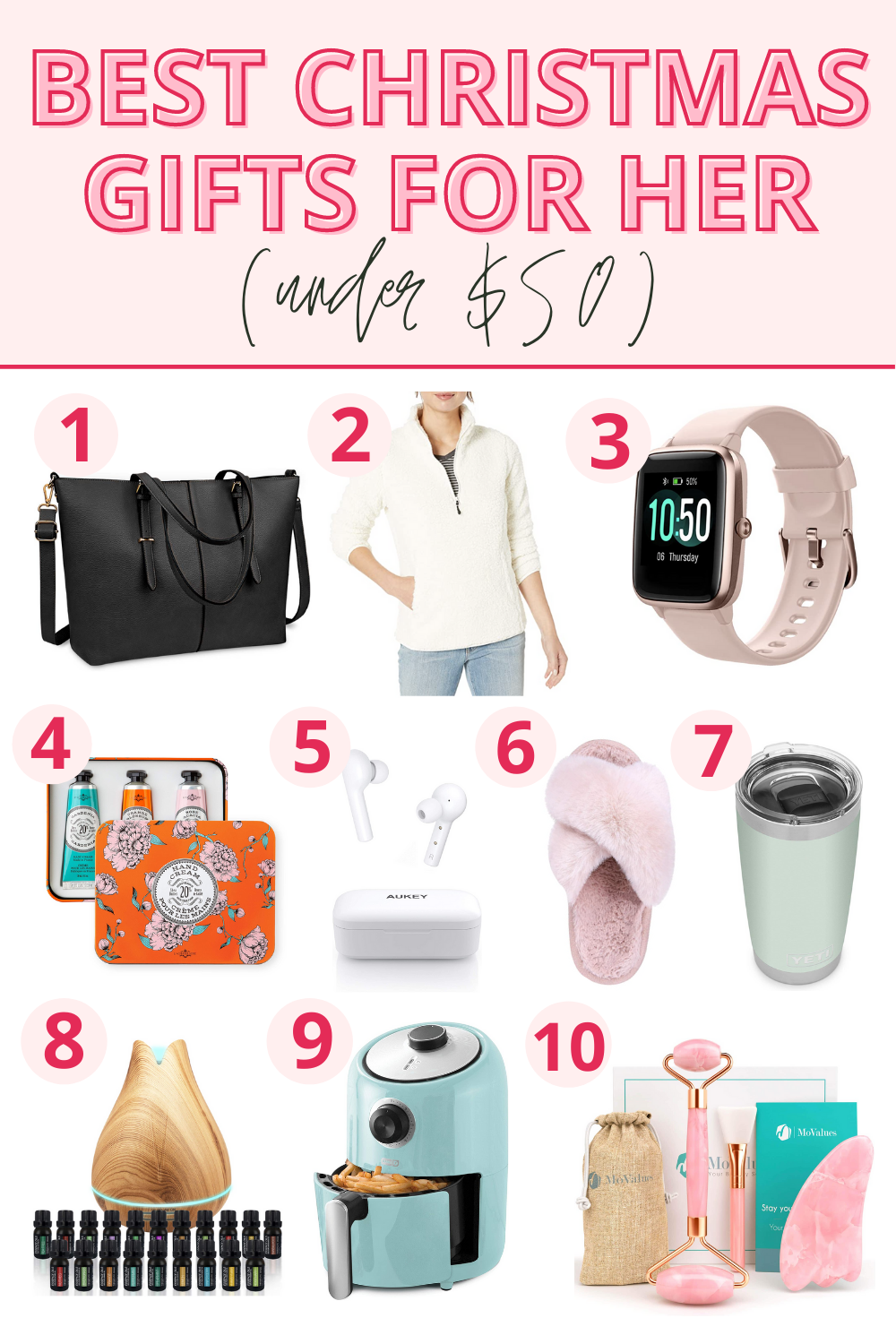 10 Best Christmas Gift Ideas For Her (Under 50!)